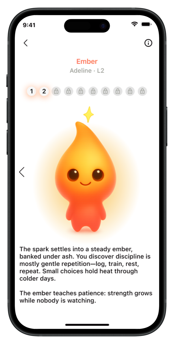 Ember — your evolving fitness companion
